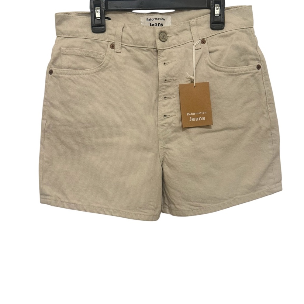Reformation Women's Tan Jean Shorts new with tags size 28